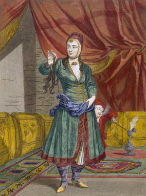 A Persian Girl, c.1708 (coloured engraving)