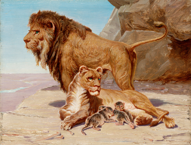 On Guard (oil on panel)