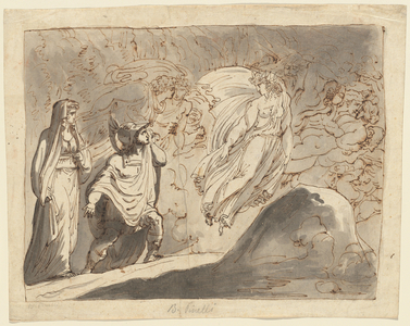 Aeneas in the Underworld, 1780-1820 (pen and ink drawing)