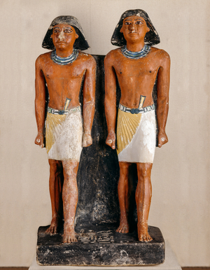 Double statue of Nimaatsed, Saqqara, V Dynasty (sculpture)