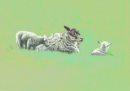 Gentle Spirits, VIII, 2022, (pencil drawing)