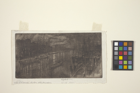 The Thames Below The Bridge (etching)
