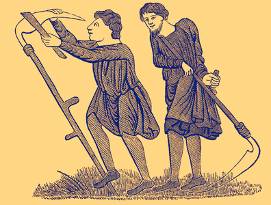 Labouring colons, 12th century, illustration