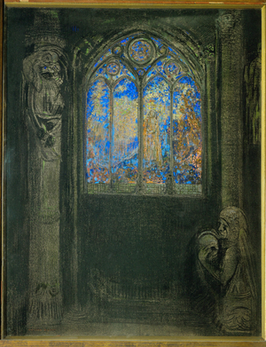 Stained glass window (gouache)
