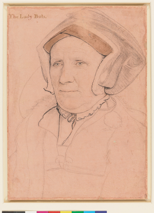 Margaret, Lady Butts, c.1541-43 (chalk, brush ink & metalpoint on paper)