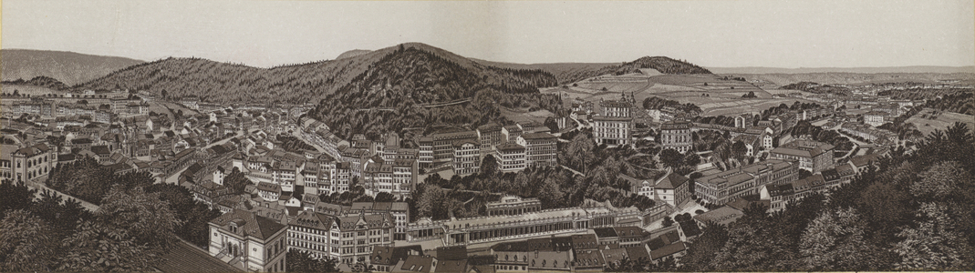 Panorama von Karlsbad (litho)