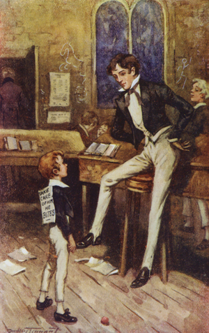 Illustration for David Copperfield by Charles Dickens (colour litho)