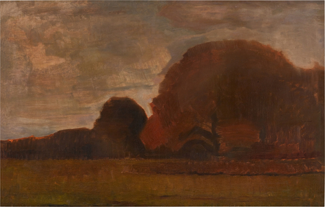 Field with Oak Trees at Dusk, 1907(oil on canvas)