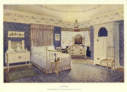Bedroom (colour litho)