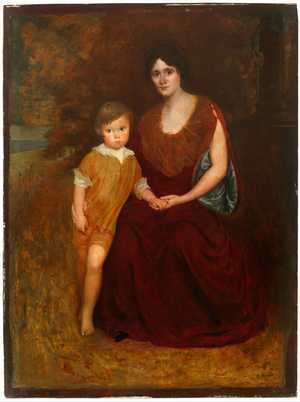 Mother and Child, 1923 (oil on panel)