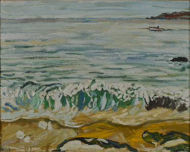 Breaking Wave and Boat, 1969 (oil on canvas)