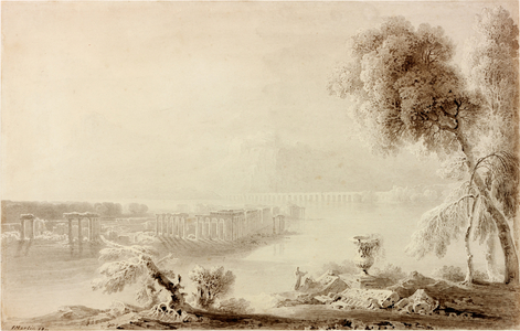 Landscape, Classical Composition (w/c on paper)