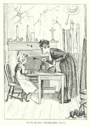 "Do you see this?" said Miss Brass (engraving)