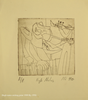High Notes, 1999 (etching print)