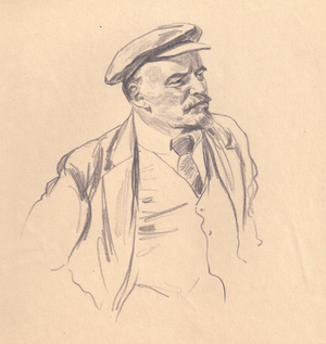 Vladimir Ilych Lenin, 1964 (pencil on paper)