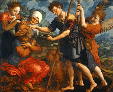 Le jeune Tobie rend la vue a son pere …