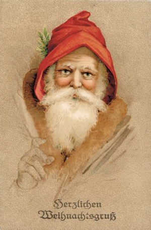 Santa Claus, Father Christmas (colour litho)