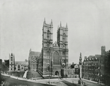 Westminster Abbey, London (b/w photo)