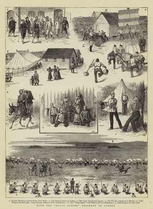 With the "Royal Sussex" Regiment in Cyprus (engraving)