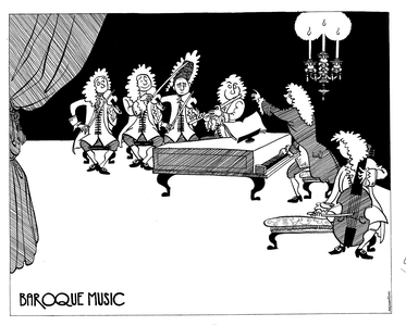 Baroque Music - caricature by John Minnion
