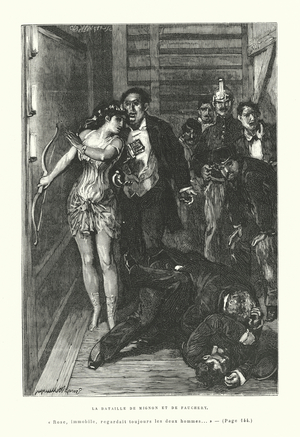 Illustration for Nana by Emile Zola (engraving)