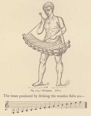 Marimba, Africa (engraving)