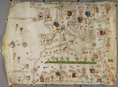 Add. 31318 B Map of Europe, Asia Minor, and Africa, as far south as Cape Rosso, vellum