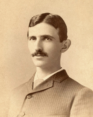 Portrait of Nikola Tesla c.1885 (photo)