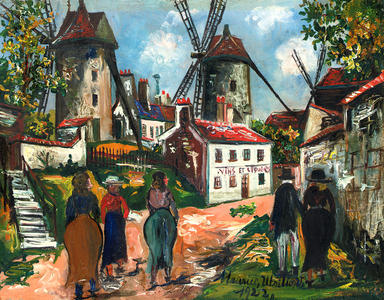 The Old Mills of la Galette, Montmartre, 1922 (oil on board)