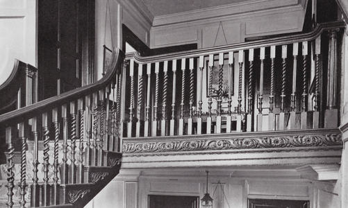 St Anselm's School, Croydon, A Detail of the Staircase (b/w photo)