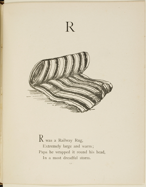 Rug Illustrations and verse from Nonsense Alphabets by Edward Lear.