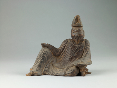 The poet Kakinomoto no Hitomaro, late 16th century (wood)