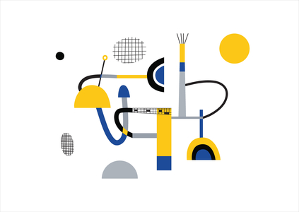 Abstract geometry composition, 2017 (vector illustration)