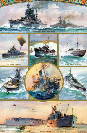 British warships, 1935 (illustration)