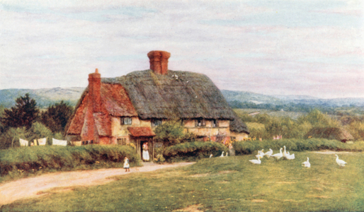 On Ide Hill (colour litho)