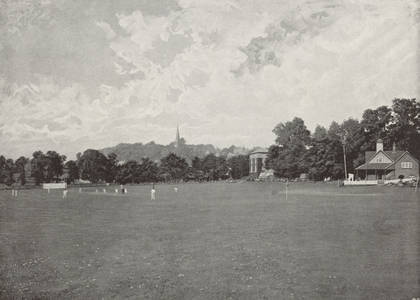 Harrow, from the School Cricket-Ground (b/w photo)