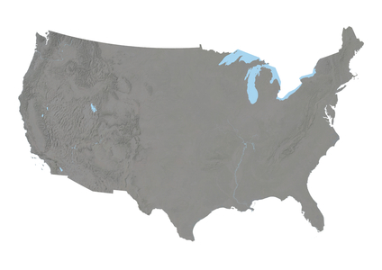 United States, Relief Map