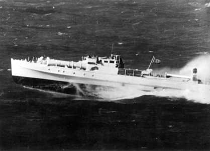A German Speedboat (b/w photo)