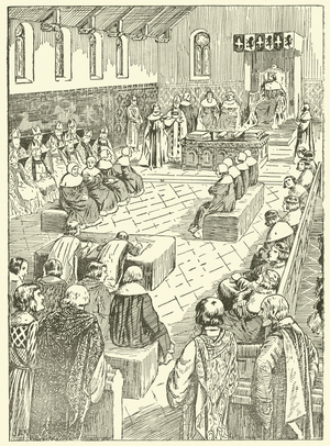 Parliament in the 14th and 15th centuries (litho)