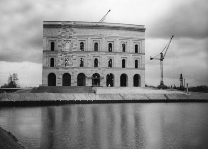 Model construction of the Congress Hall on the Reich Party Rally Grounds, 1937 (b/w photo)