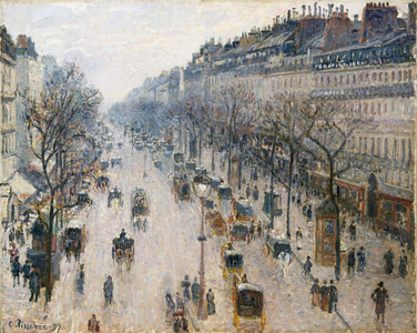 The Boulevard Montmartre on a Winter Morning, 1897 (oil on canvas)