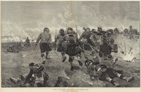Battle of Tel-el-Kebir, the Charge at the Bayonet's Point (engraving)