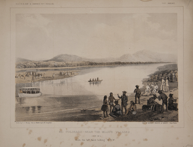 Rio Colorado - near the Mojave Villages view no. 1 from the left bank looking W. N. W, 1856 (lithograph)