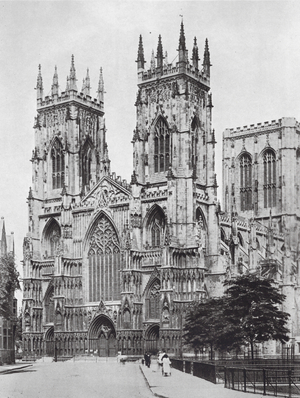 York: The Minster, from the South West (b/w photo)