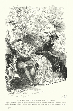 Illustration for A Tale of Two Cities by Charles Dickens (litho)