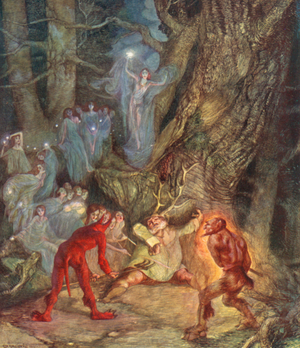 The Life and Death of Sir John Falstaff (colour litho)