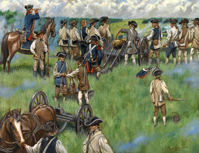 Comb's Hill - Battle of Monmouth, 2012 (oil on panel)