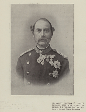 His Majesty Christian IX, King of Denmark (b/w photo)
