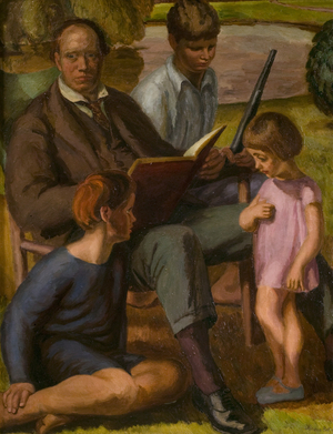 Clive Bell (1881–1964), and Family, 1924 (oil on canvas)
