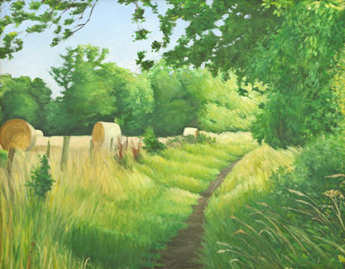 Footpath near Iford, 2011 (oil on canvas)
